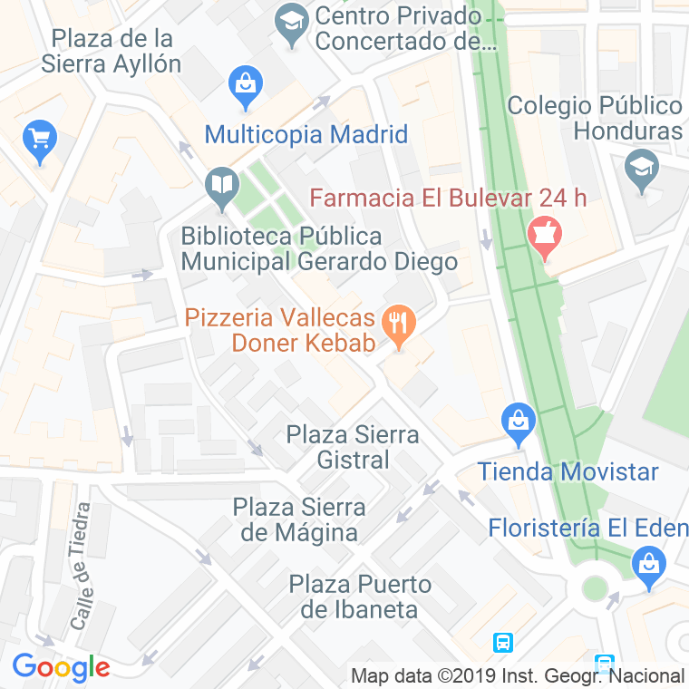 Código Postal calle Monte Aya en Madrid