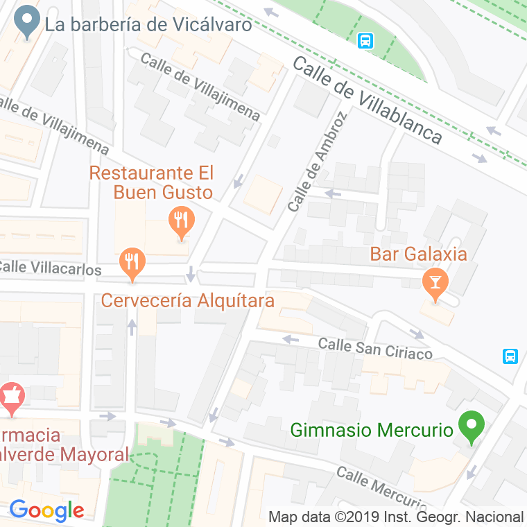 Código Postal calle Ambroz, travesia en Madrid