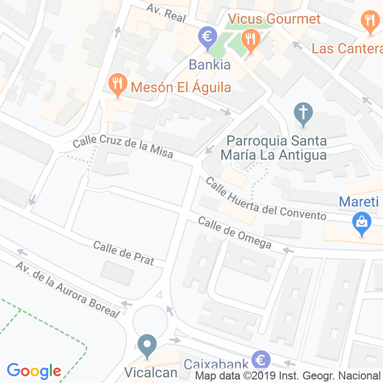 Código Postal calle Fuente De San Jorge en Madrid