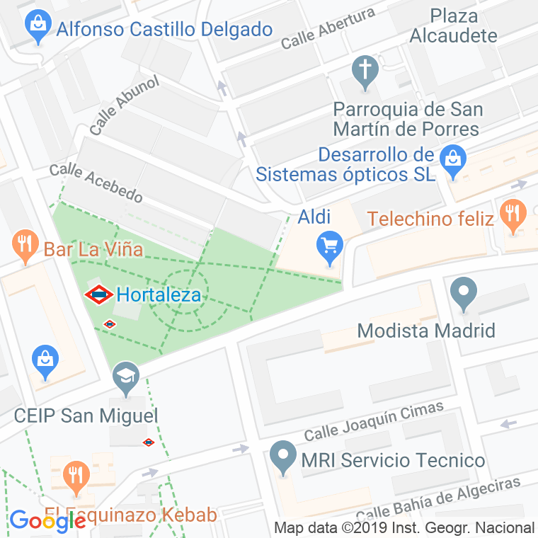 Código Postal calle Ahillones en Madrid