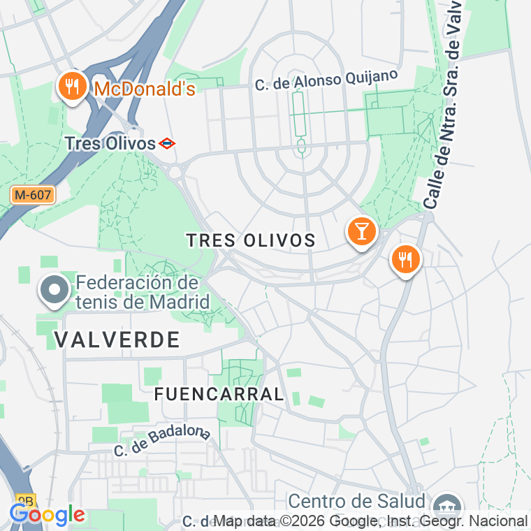 Código postal de Afueras a Valverde en Madrid