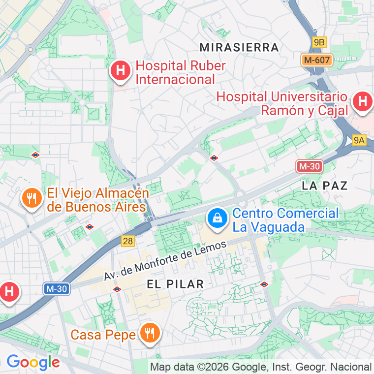 Código postal de Fermin Caballero   (impares del 1 al 75)  (pares del 2 al 80) en Madrid