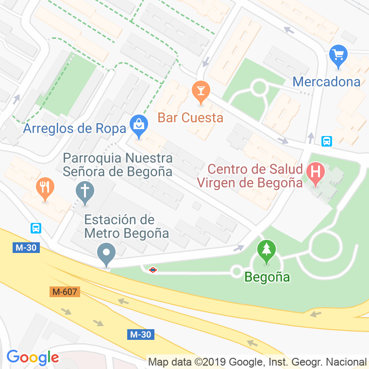 Código Postal calle Isidro Fernandez en Madrid