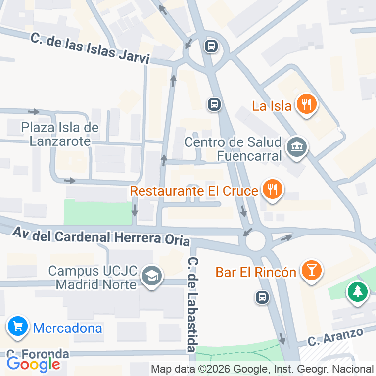 Código postal de Isla de Fuerteventura, Plaza en Madrid