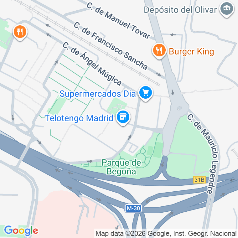 Código postal de Marcos de Orueta en Madrid