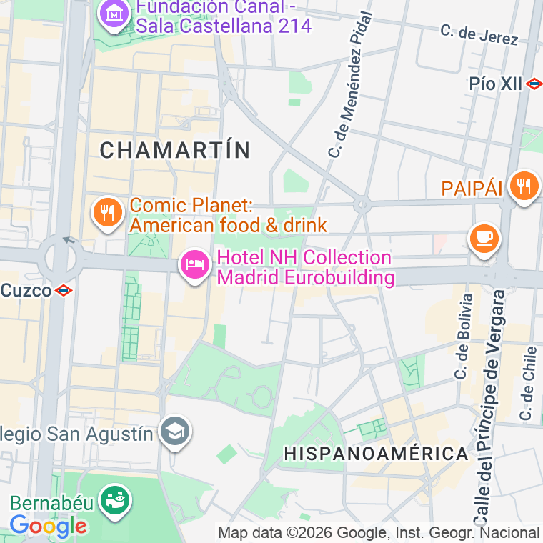 Código postal de Alberto Alcocer, Avenida (impares del 1 al 33)  (pares del 2 al 36) en Madrid