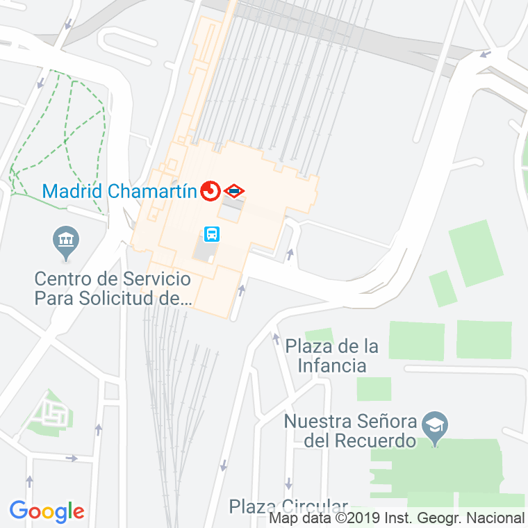 Código Postal calle Chamartin, De, estacion en Madrid