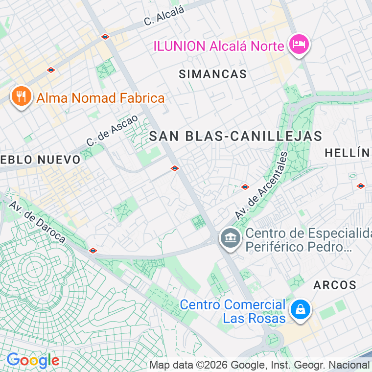 Código postal de Hermanos Garcia Noblejas en Madrid