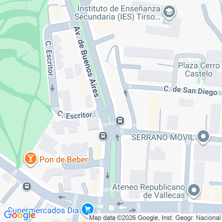 Código postal de Calle Escritor en Madrid