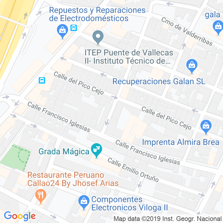 Código Postal calle Aurora Iglesias en Madrid
