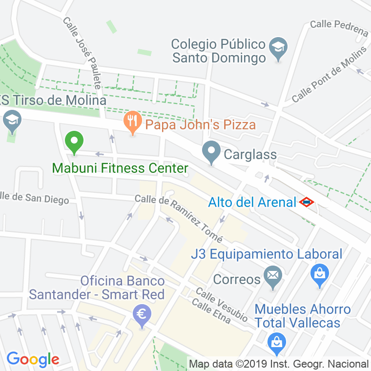 Código Postal calle Diego Manchado en Madrid