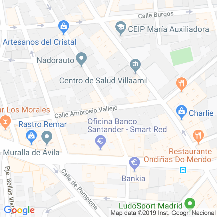 Código Postal calle Ambrosio Vallejo en Madrid