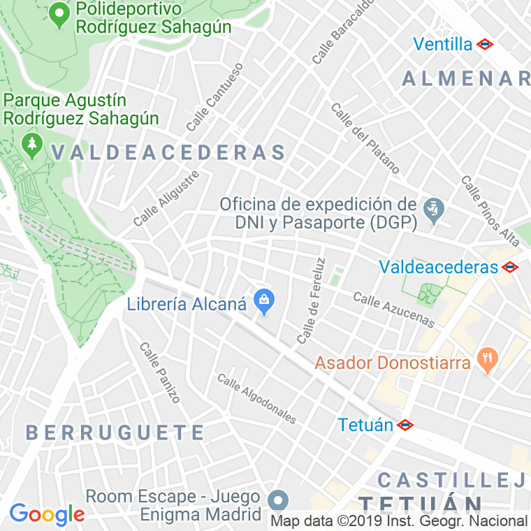 Código Postal calle Azucenas en Madrid