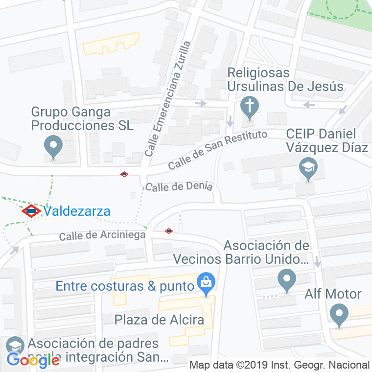 Código Postal calle Denia en Madrid