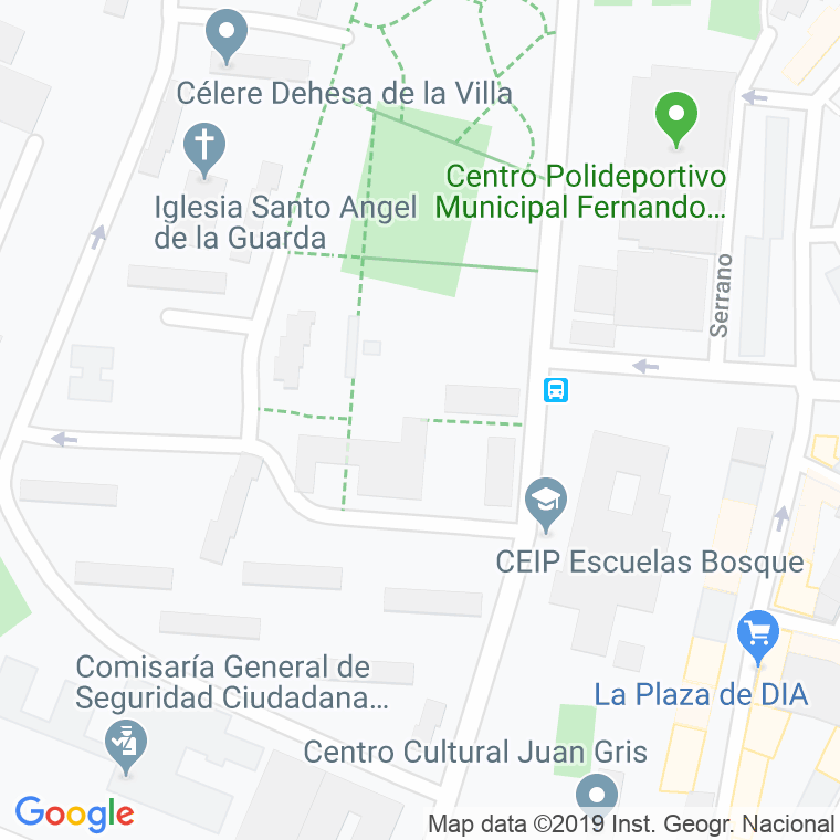 Código Postal calle General Hierro Martinez, travesia en Madrid