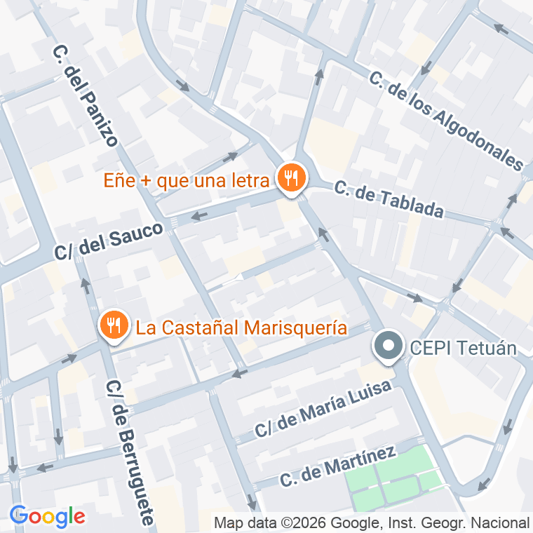 Código postal de Zinias en Madrid