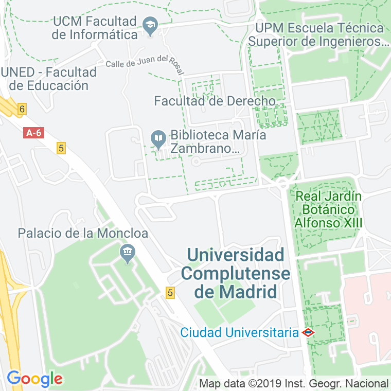 Código Postal calle Profesor Aranguren en Madrid