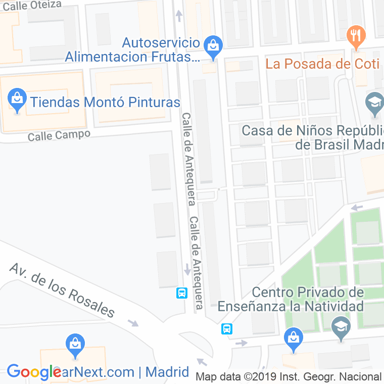 Código Postal calle Antequera en Madrid