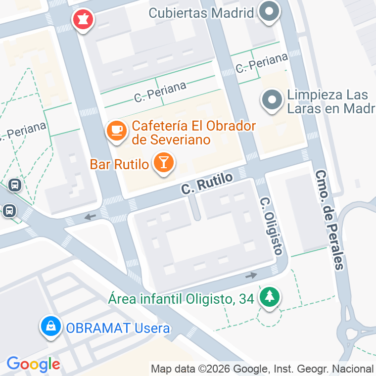 Código postal de Rutilo en Madrid