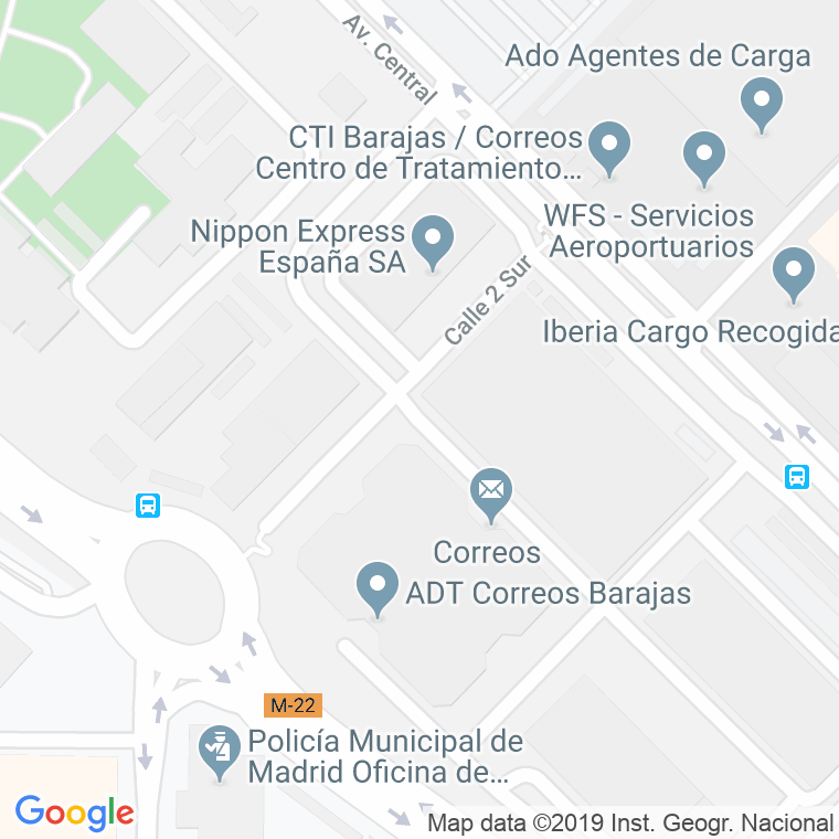 Código Postal calle 1 Sur en Madrid
