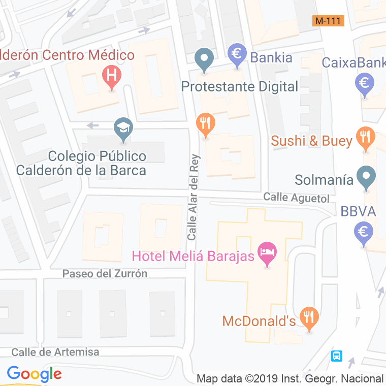 Código Postal calle Aguetol en Madrid