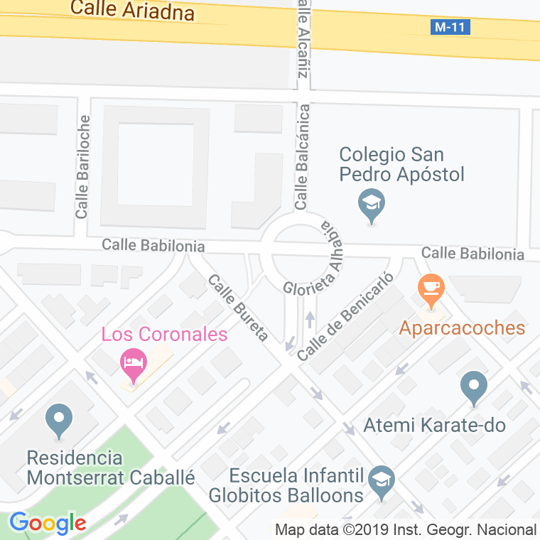Código Postal calle Alhabia, glorieta en Madrid