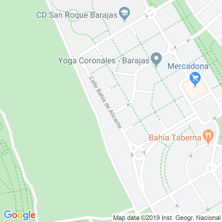 Código Postal calle Bahia De Alicante en Madrid