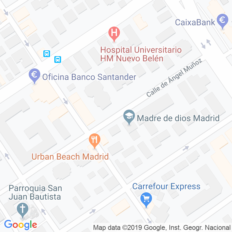 Código Postal calle Angel Muñoz en Madrid
