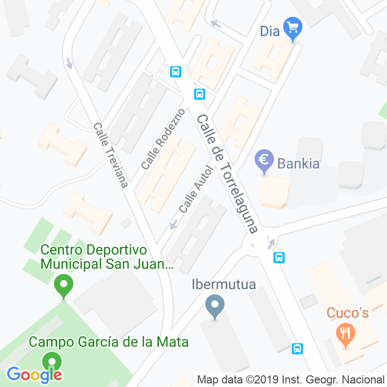 Código Postal calle Autol en Madrid