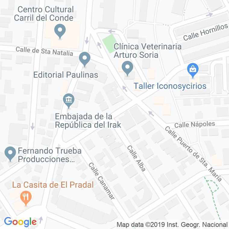 Código Postal calle Caminos, Los en Madrid