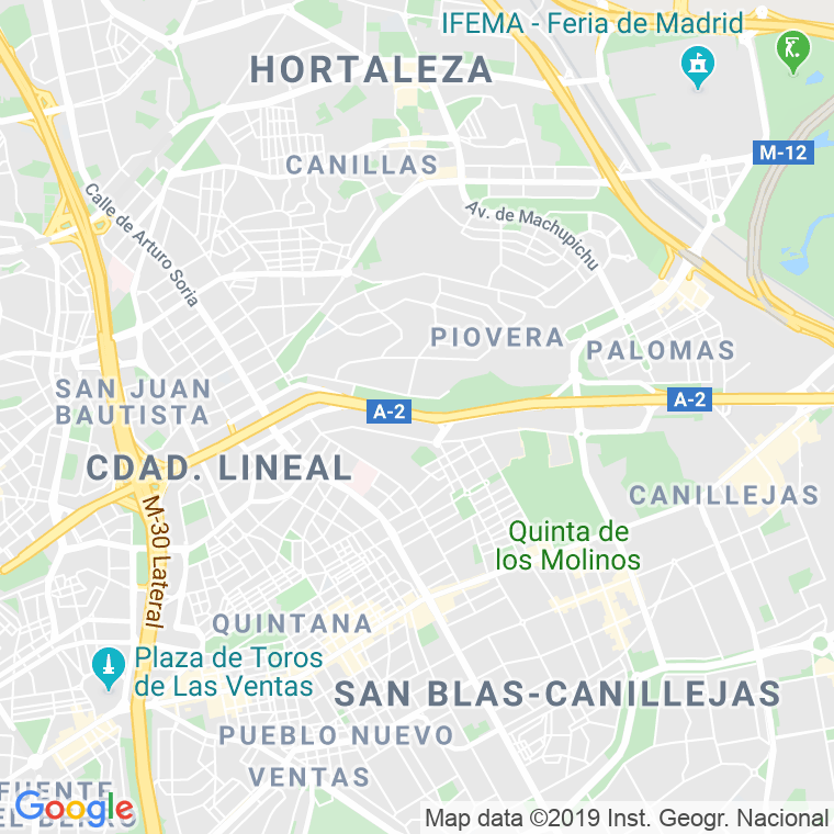 Código Postal calle Canillas, carretera (Impares Del 1 Al Final)  (Pares Del 2 Al Final) en Madrid
