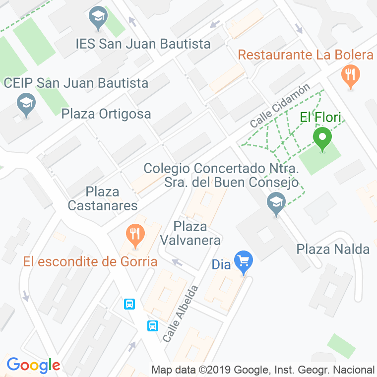 Código Postal calle Cidamon, plaza en Madrid