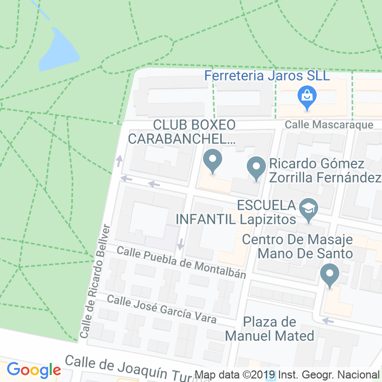 Código Postal calle Galvez en Madrid