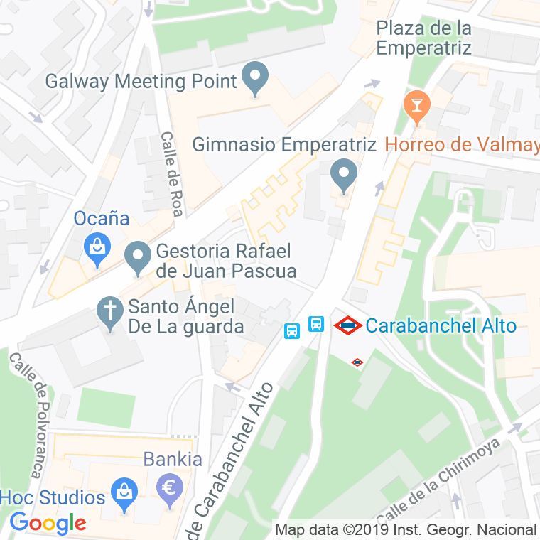 Código Postal calle General Franco, travesia en Madrid