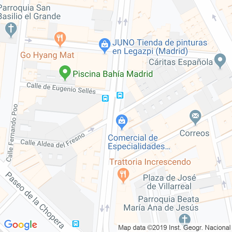 Código Postal calle Aldea Del Fresno en Madrid