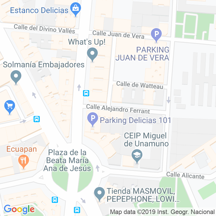 Código Postal calle Alejandro Ferrant en Madrid