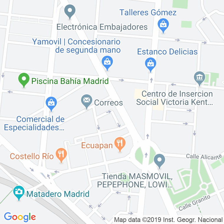 Código Postal calle Alonso Carbonell, pasaje en Madrid