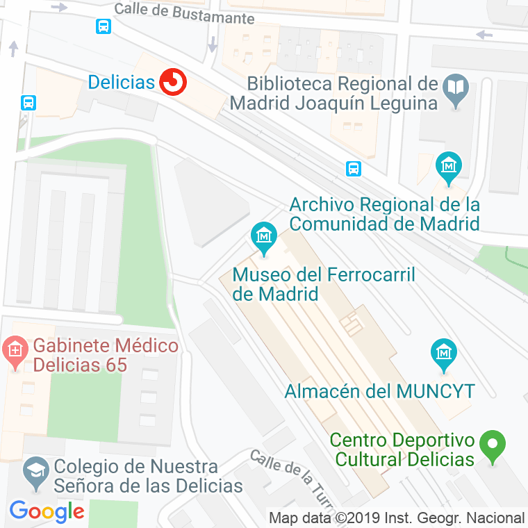 Código Postal calle Ferrocarril (Delicias) en Madrid