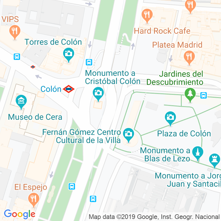 Código Postal calle Colon, plaza (Impares Del 1 Al Final)  (Pares Del 2 Al Final) en Madrid