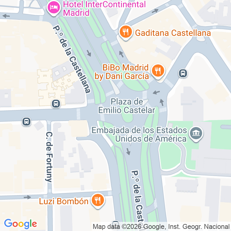Código postal de Emilio Castelar, Glorieta en Madrid