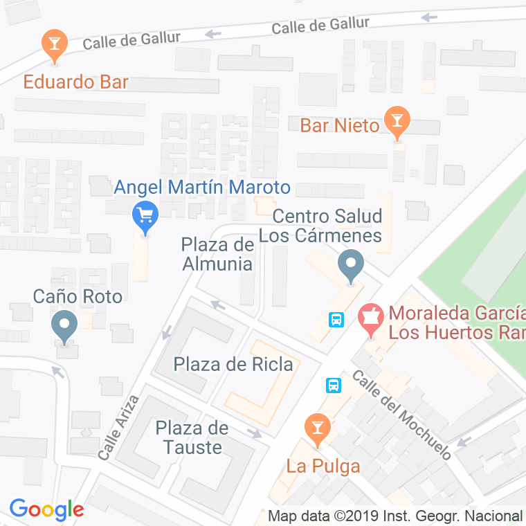 Código Postal calle Almunia, plaza en Madrid