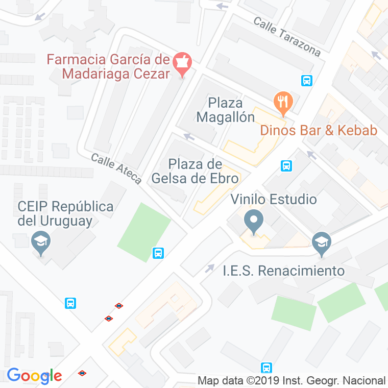 Código Postal calle Gelsa De Ebro, plaza en Madrid