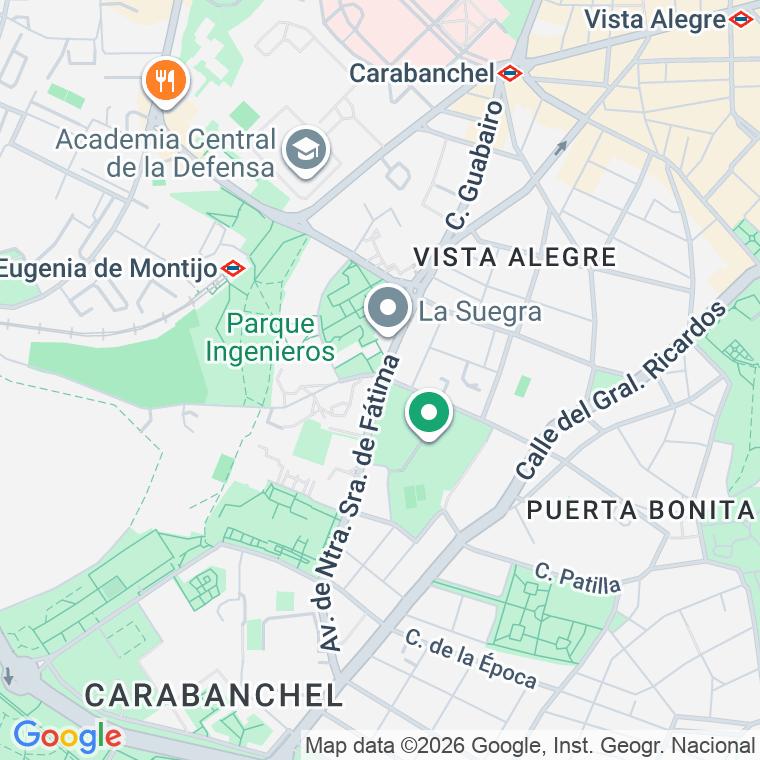 Código postal de Nuestra Señora de Fatima, Avenida en Madrid