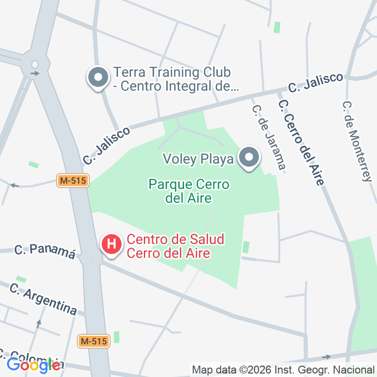 Código postal de Cerro del Aire en Madrid