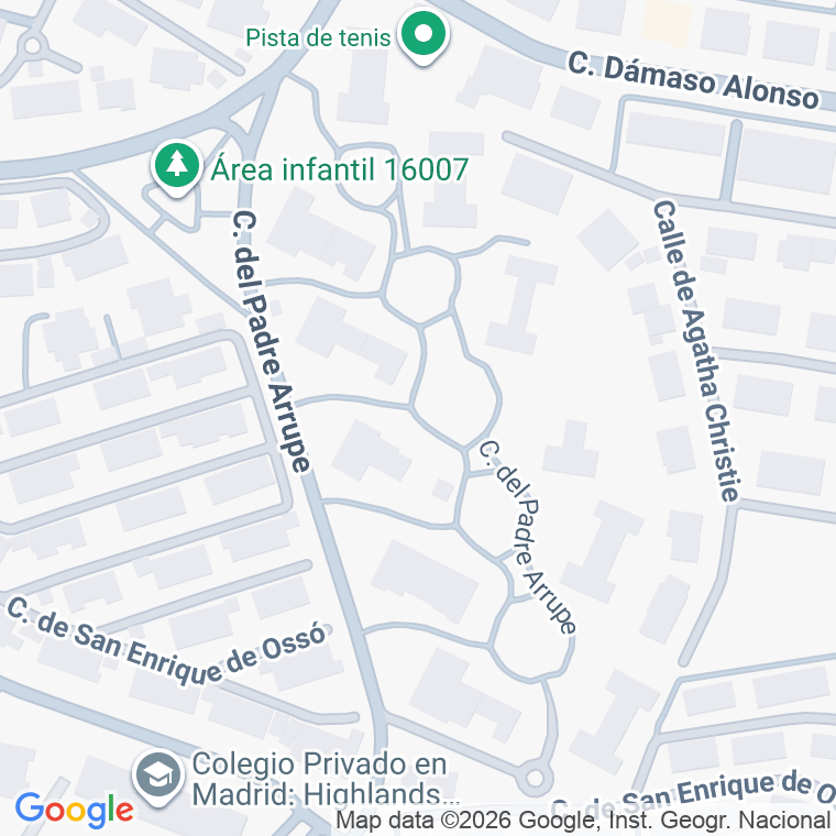 Código postal de Padre Arrupe en Madrid
