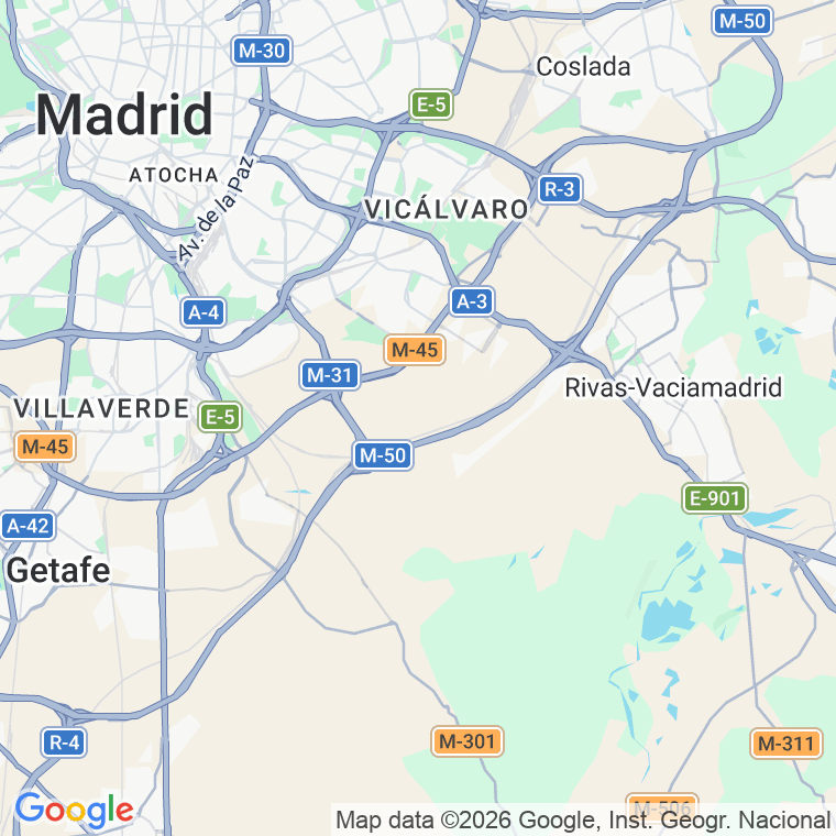 Código postal de Joan Miro (rivas), Plaza en Madrid