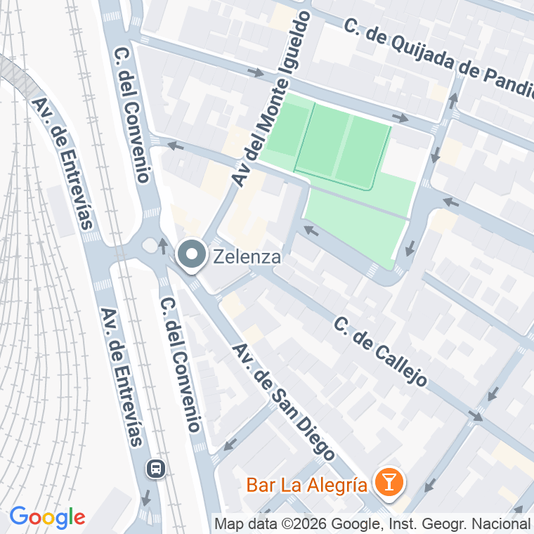 Código postal de Trva Palomeras en Madrid