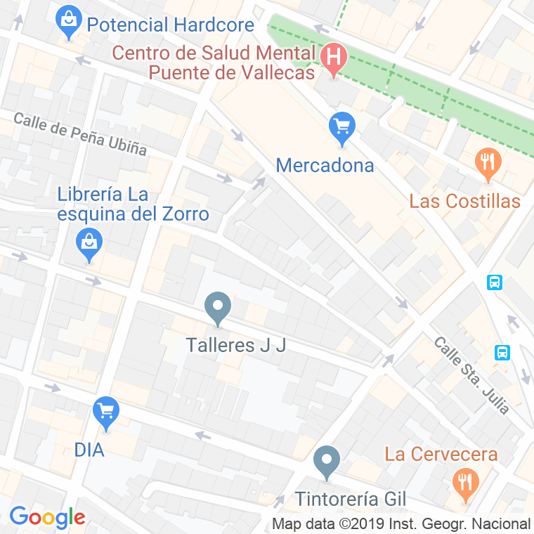 Código Postal calle Argente en Madrid