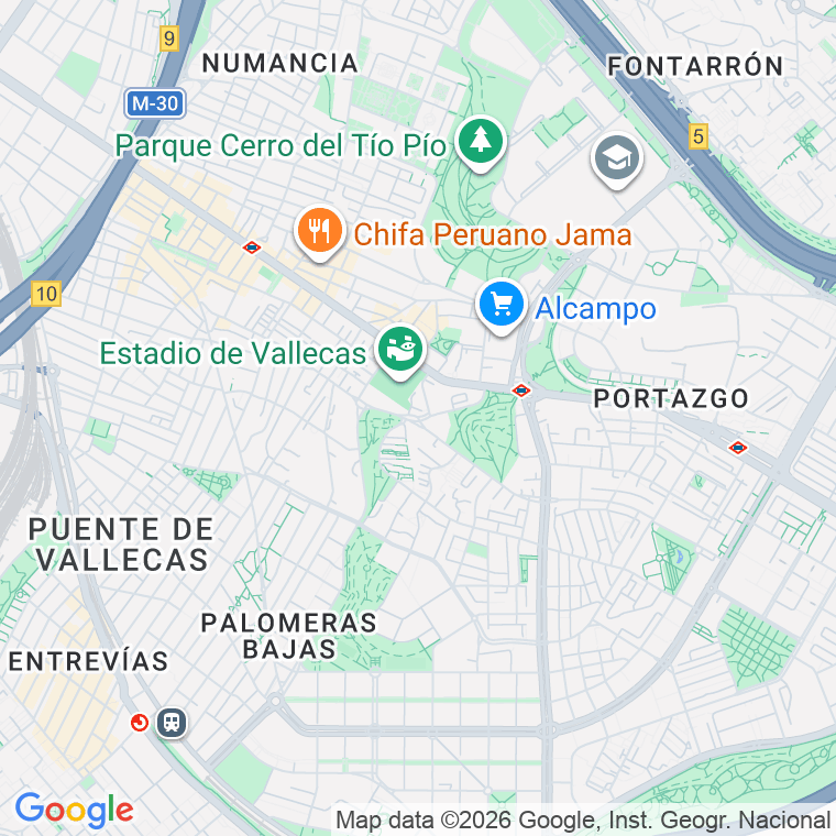 Código postal de Arroyo del Olivar   (impares del 1 al 23)  (pares del 2 al 60) en Madrid
