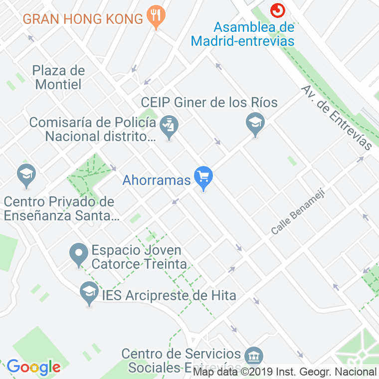 Código Postal calle Campiña en Madrid